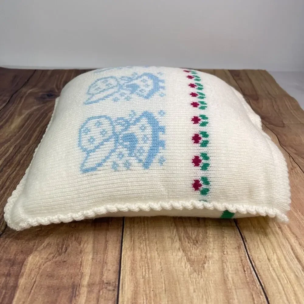 Vintage Throw Pillow Flowers Buttons Cottagecore Country Farmhouse Decor